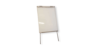 Lavagna bianca e flipchart